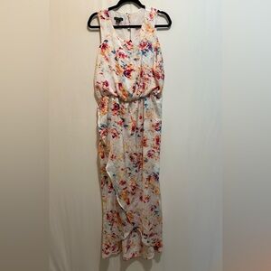 Metaphor Colorful Light Sleeveless Wrap Dress